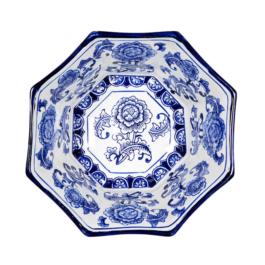 Provincial Blue and White Centerpiece Bowl