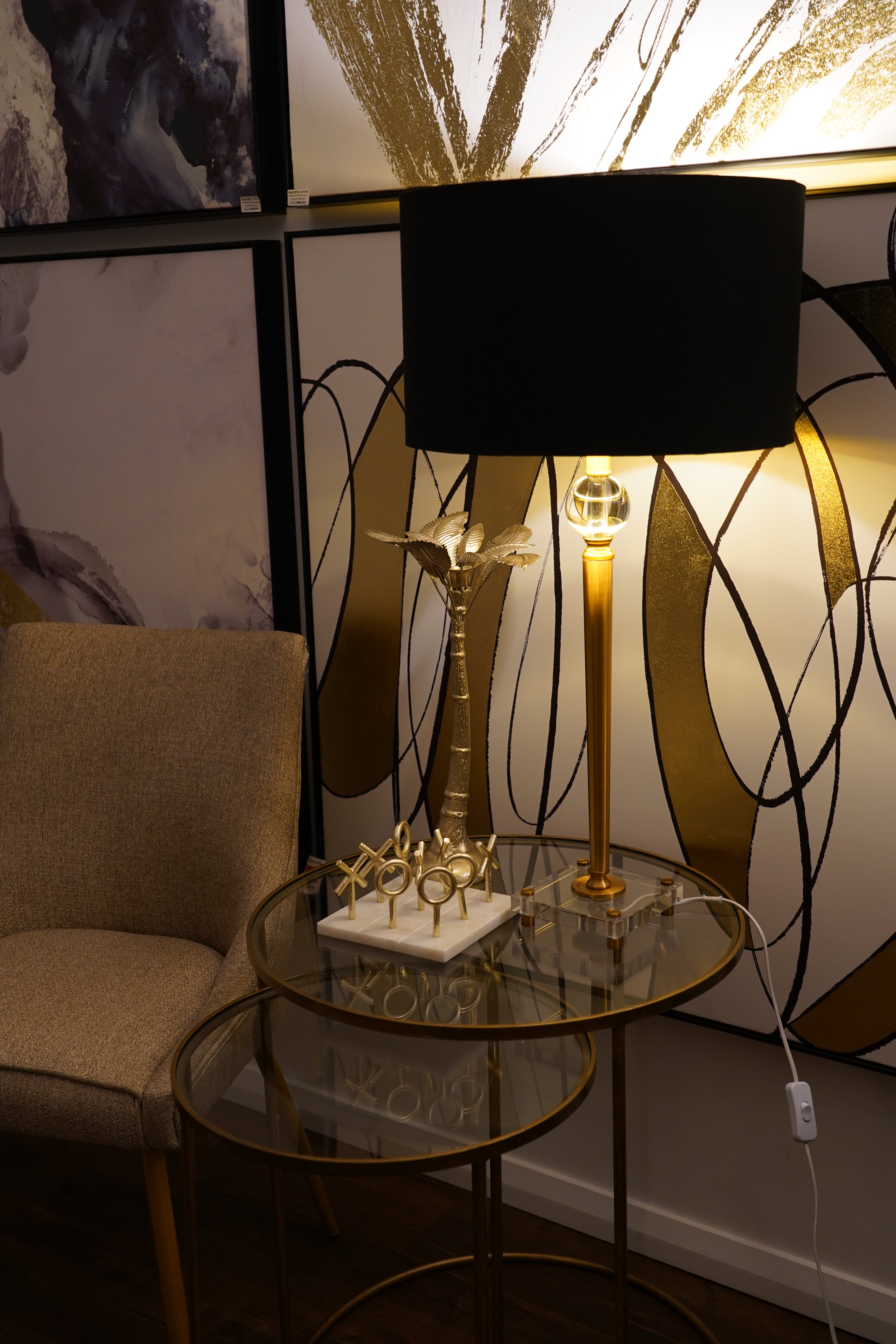 Gold living deals room table lamps