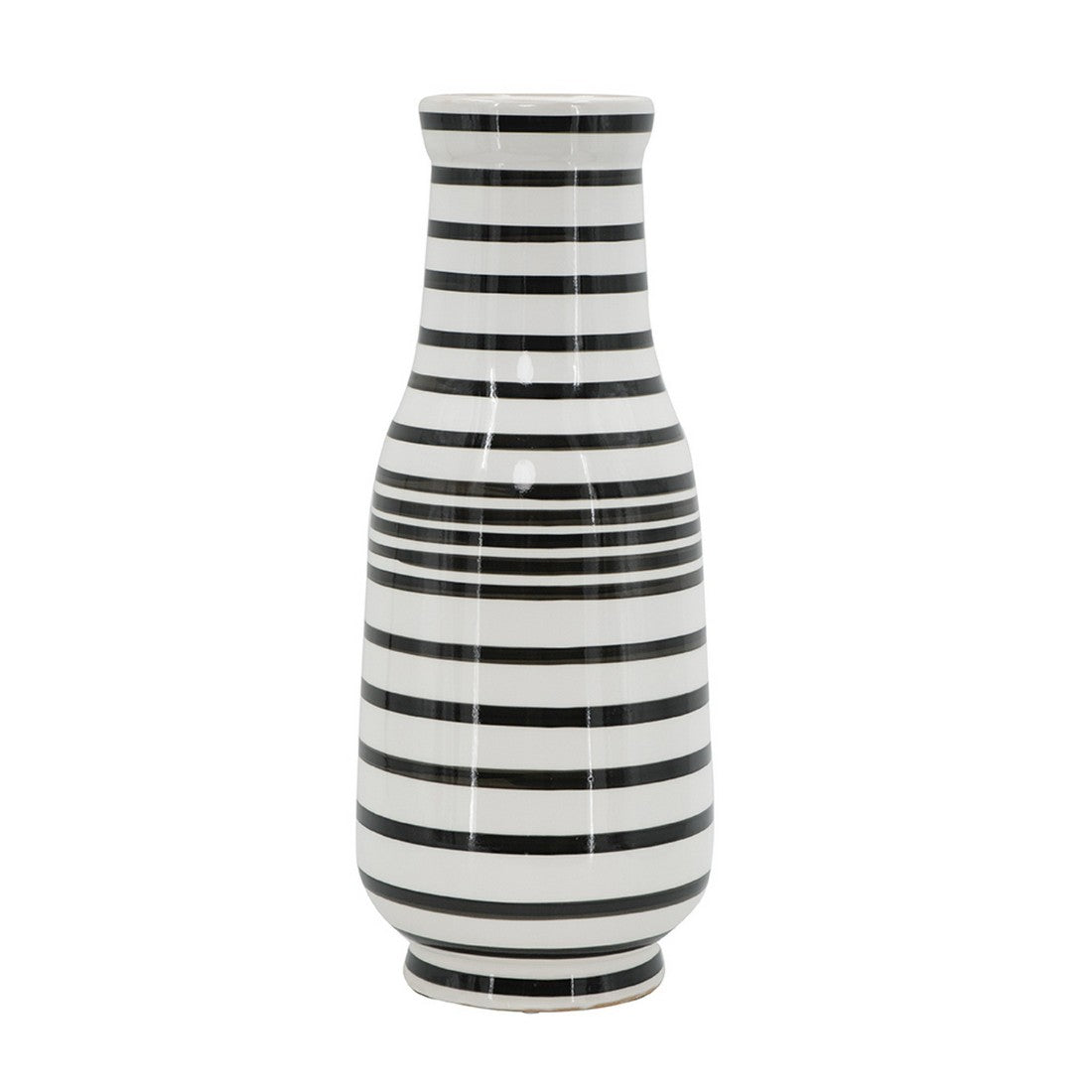 Black and White Hand Painted Vase