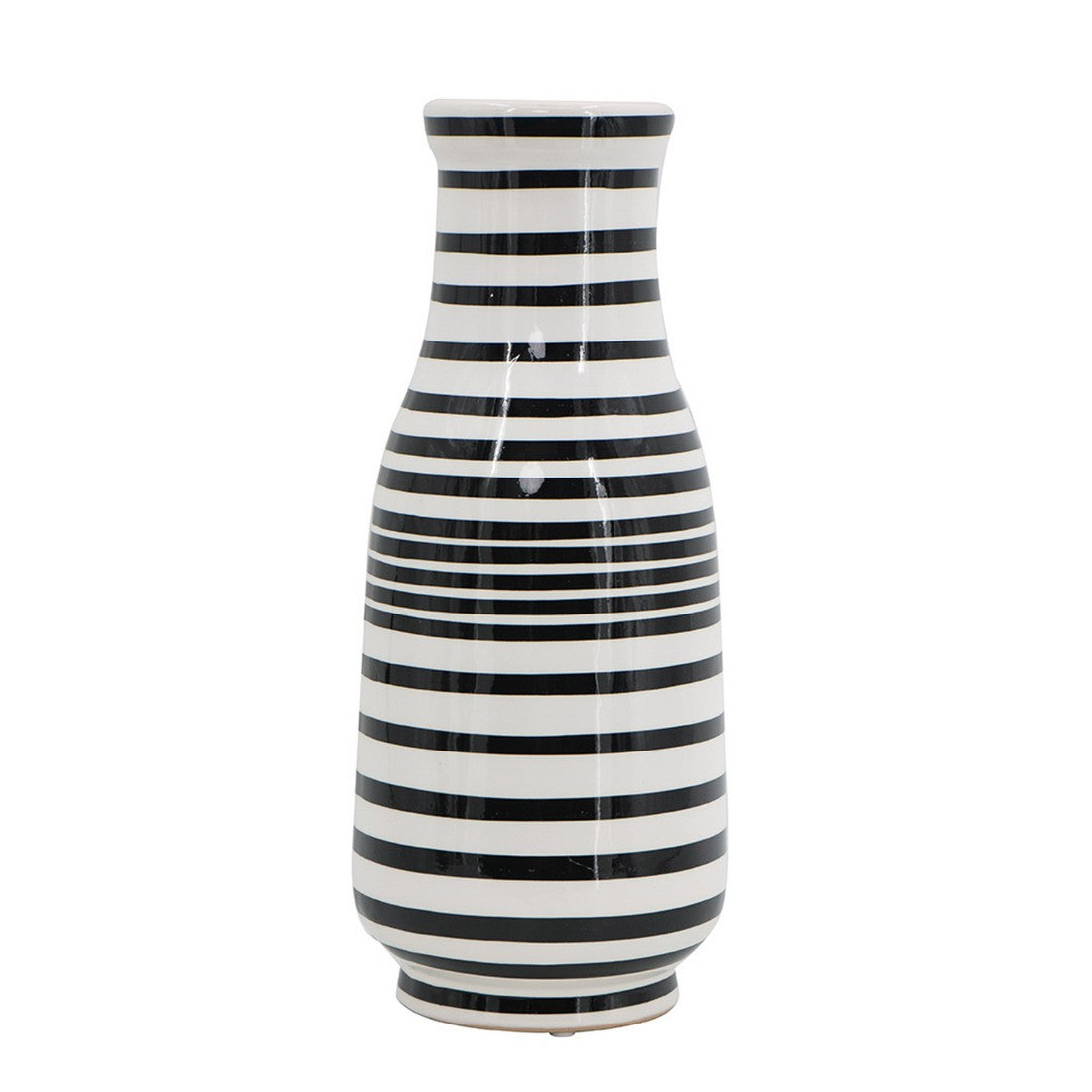 46CM Black and White Hand Painted Vase