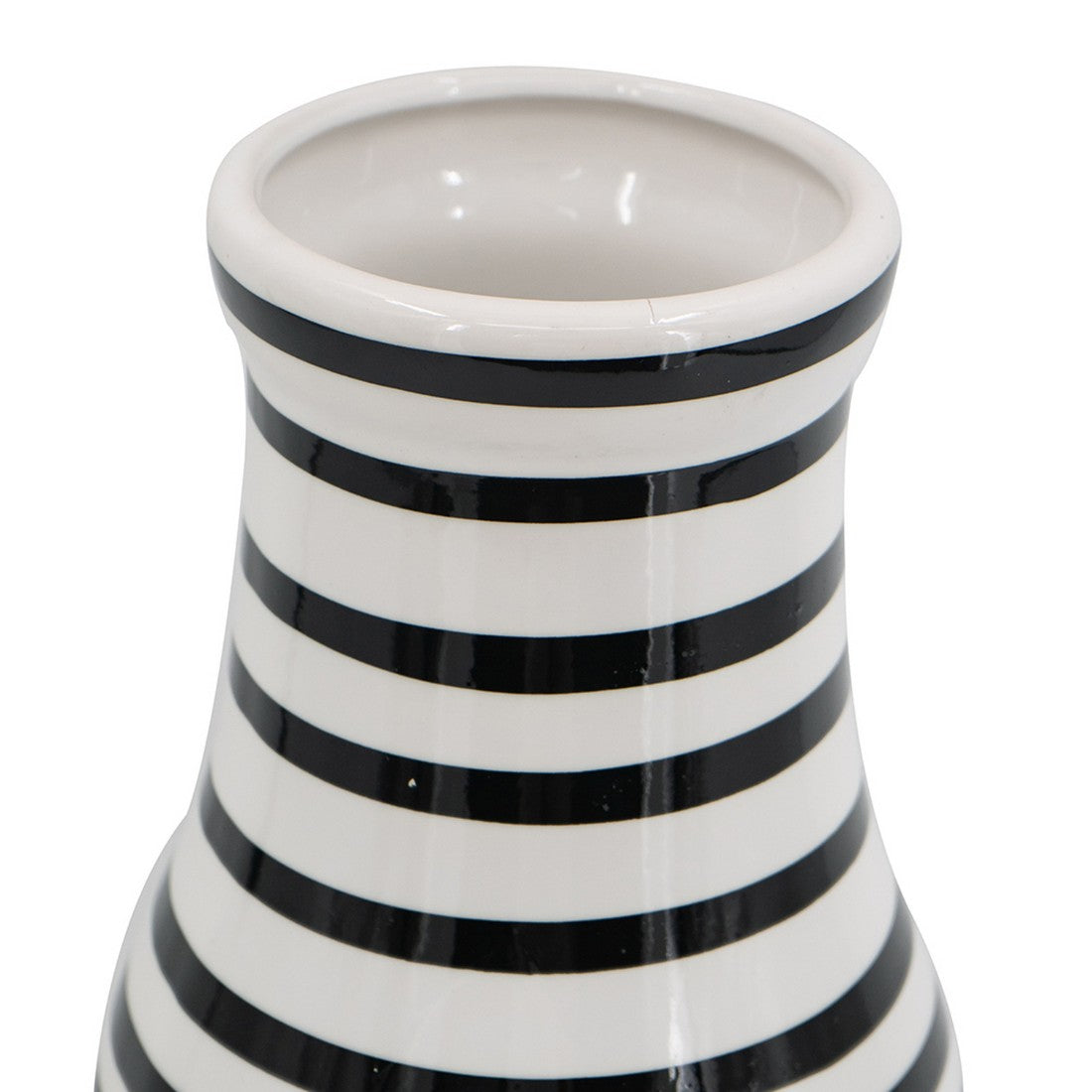 46CM Black and White Hand Painted Vase