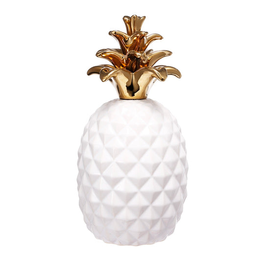 17cm White Gold Pineapple Accent