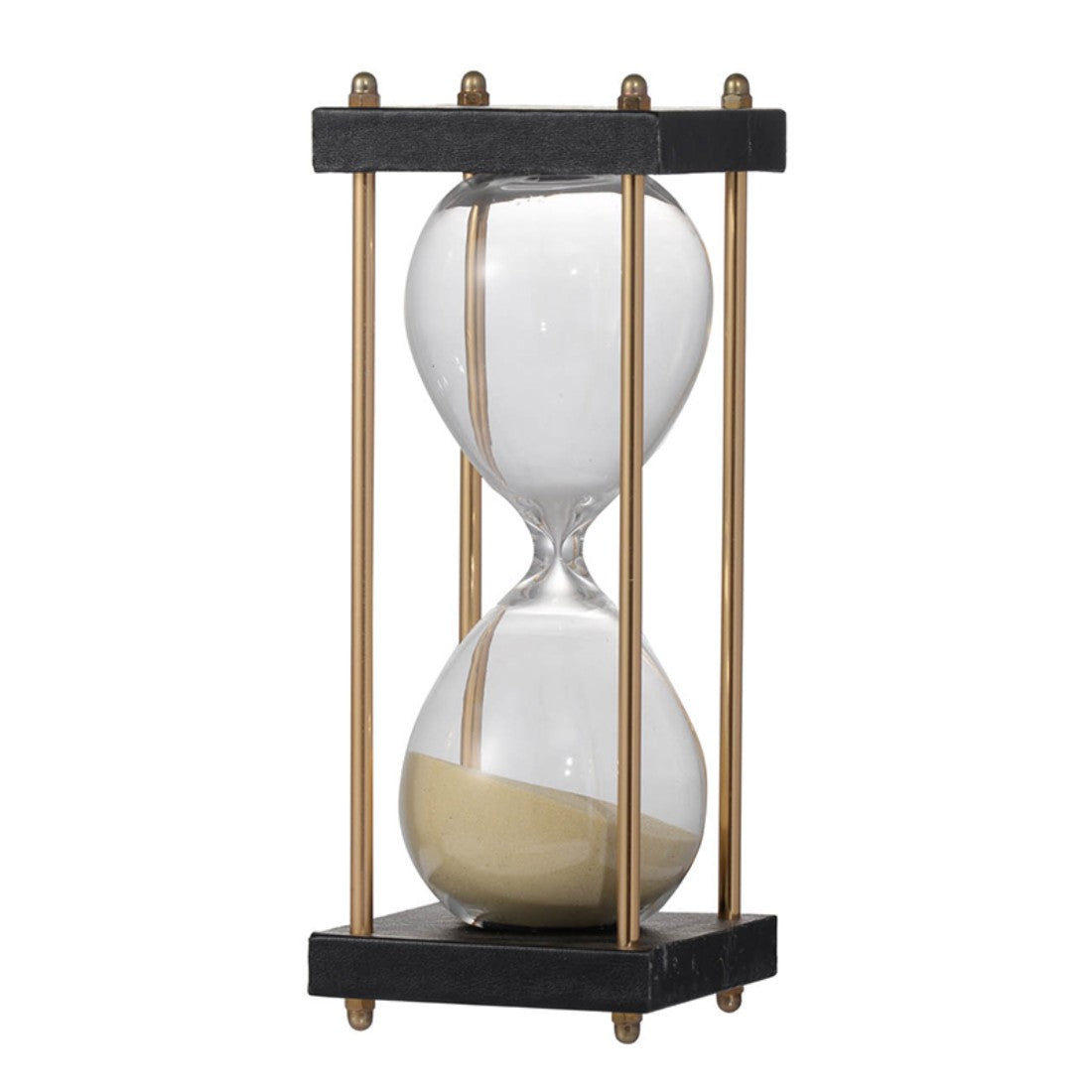 15 Minute Tan Sand Hourglass In Stand