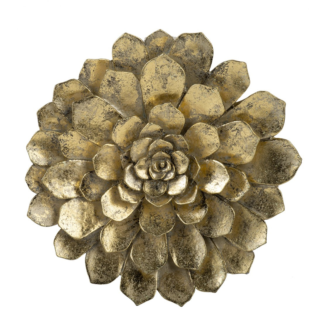 Gold Succulent Wall Plaque