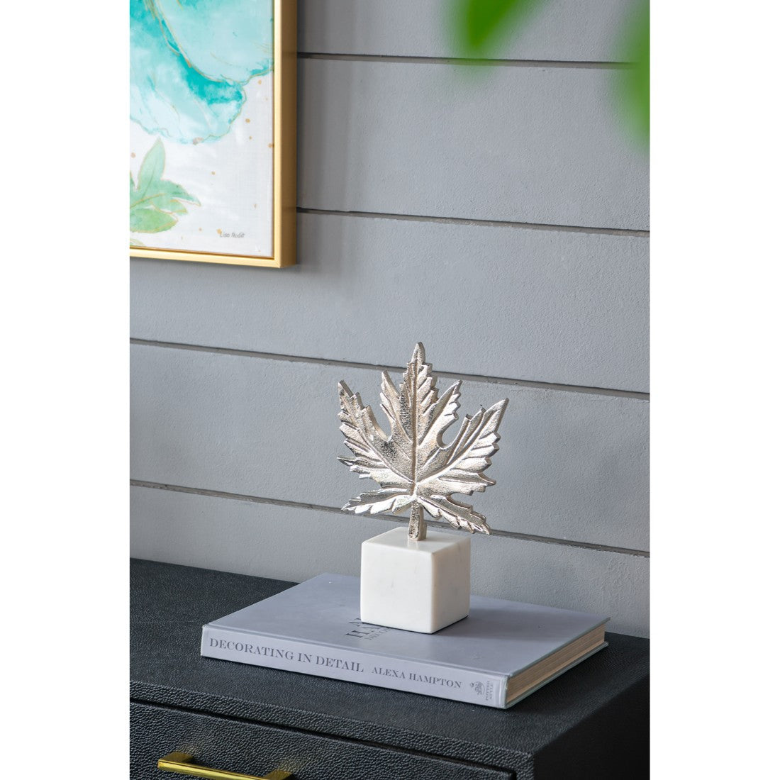 Aluimnum Leaf On Marble Base