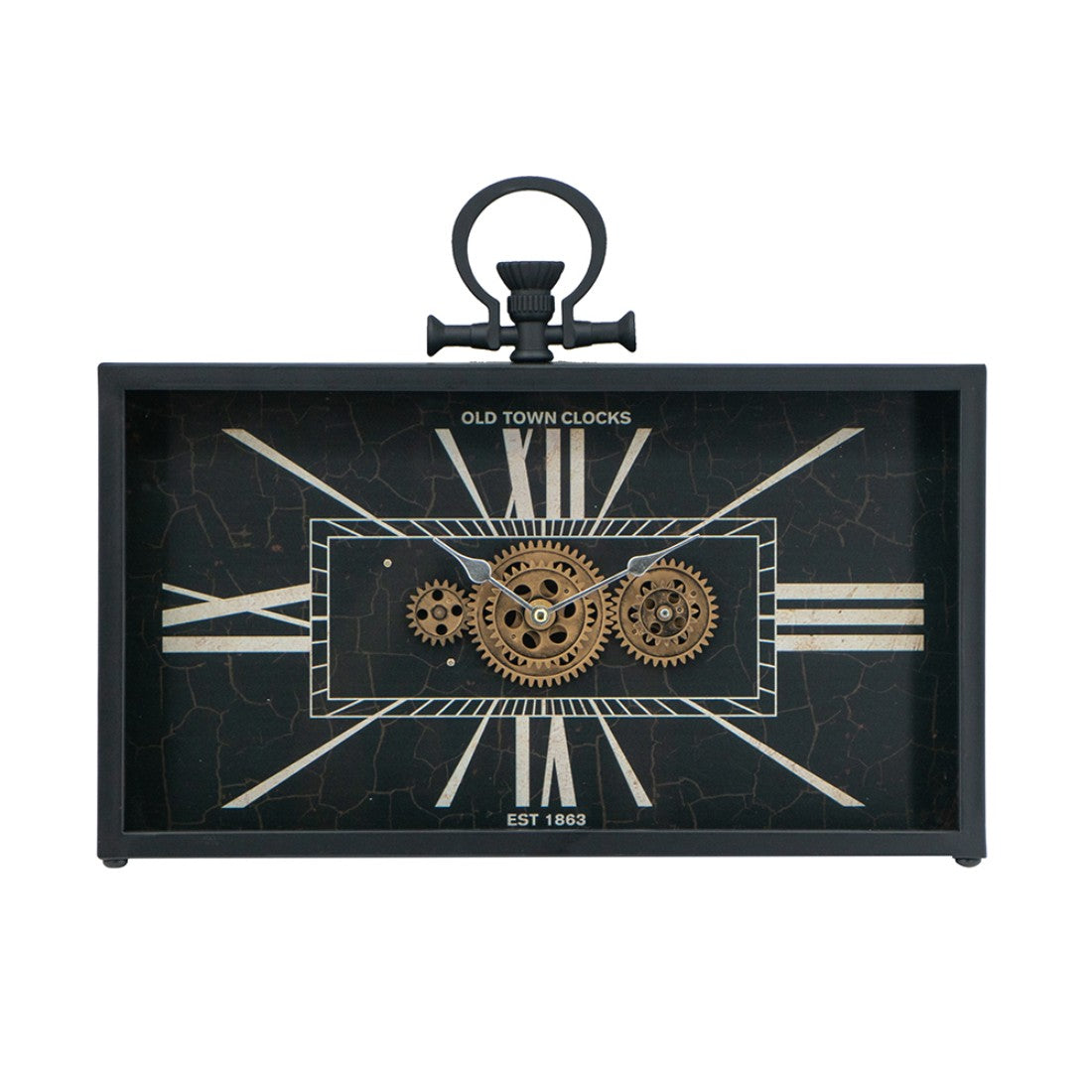 Wide Gears Table Clock