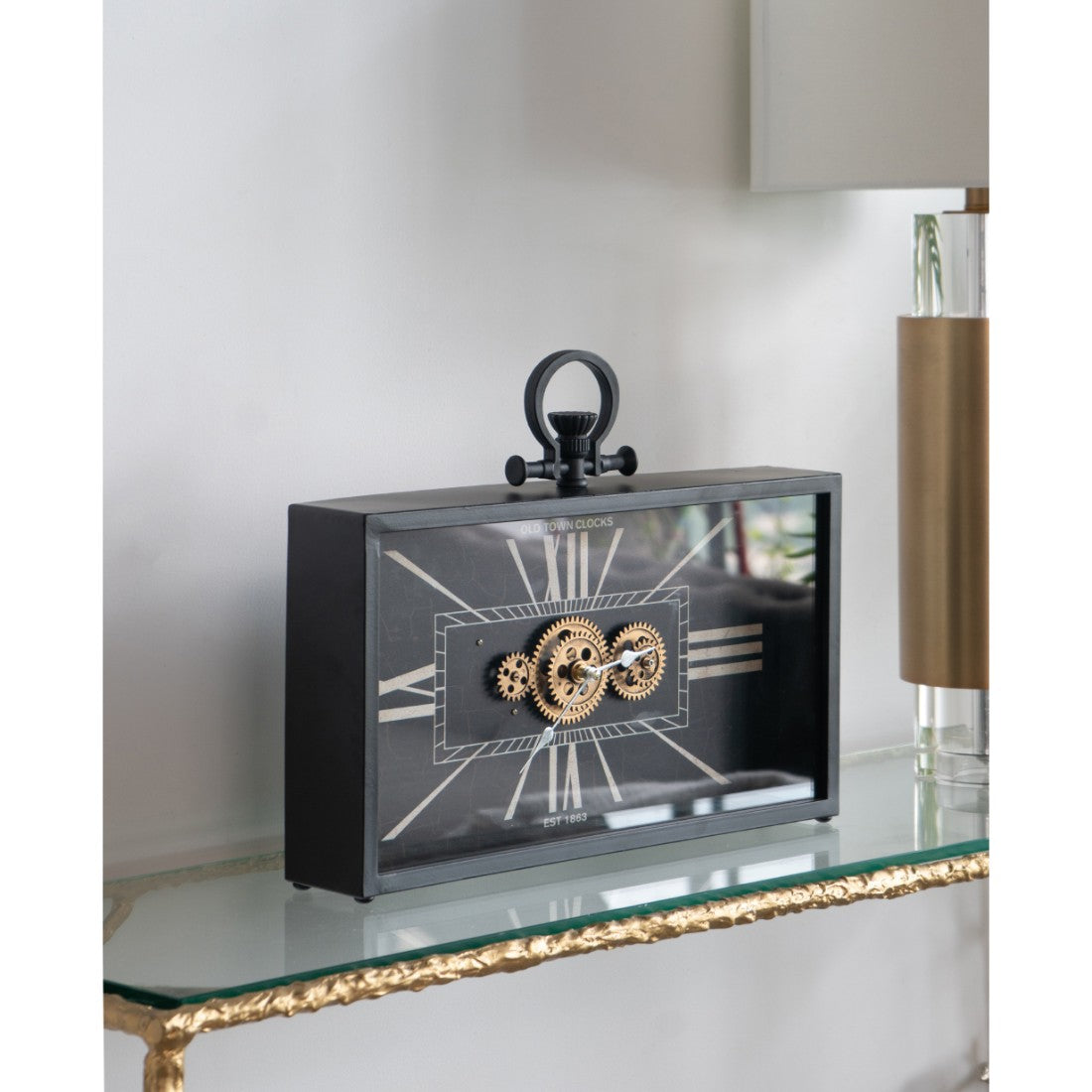 Wide Gears Table Clock