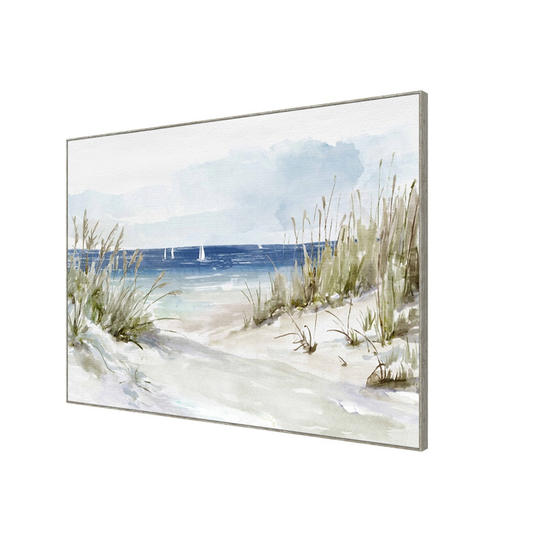 Sandy Beach Framed Canvas