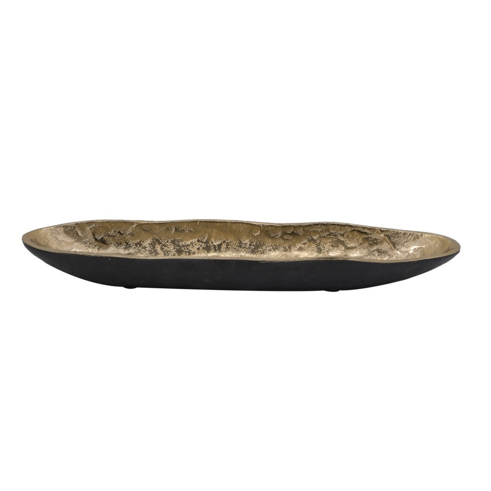 Black and Gold Oval bowl