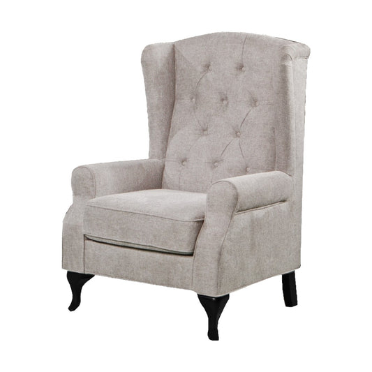 117CM Beige Hampton Wing Chair