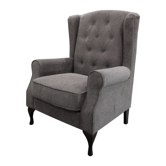 117CM Grey Hampton Wing Chair