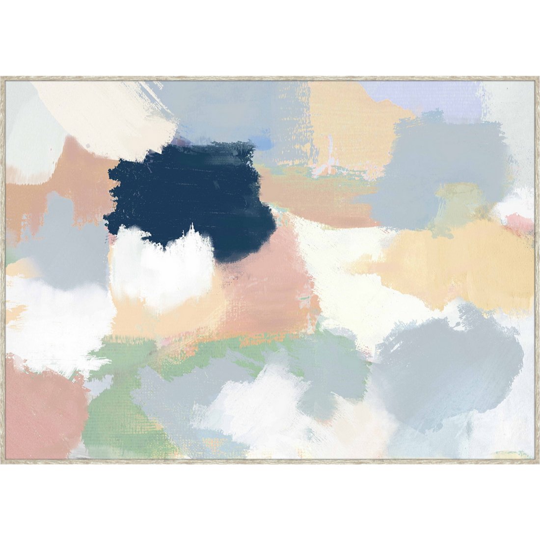 Abstract Colourful Cloud Framed Canvas