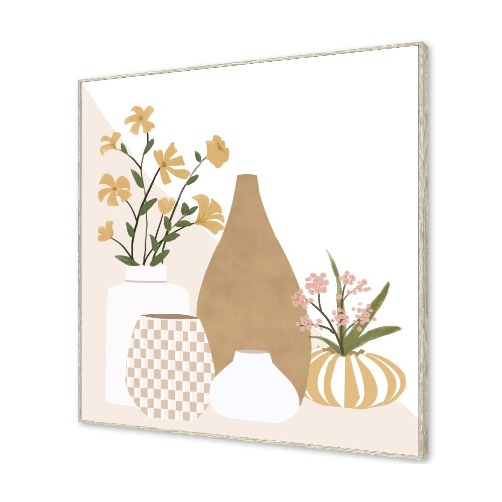 Verandah Pots Framed Canvas Set