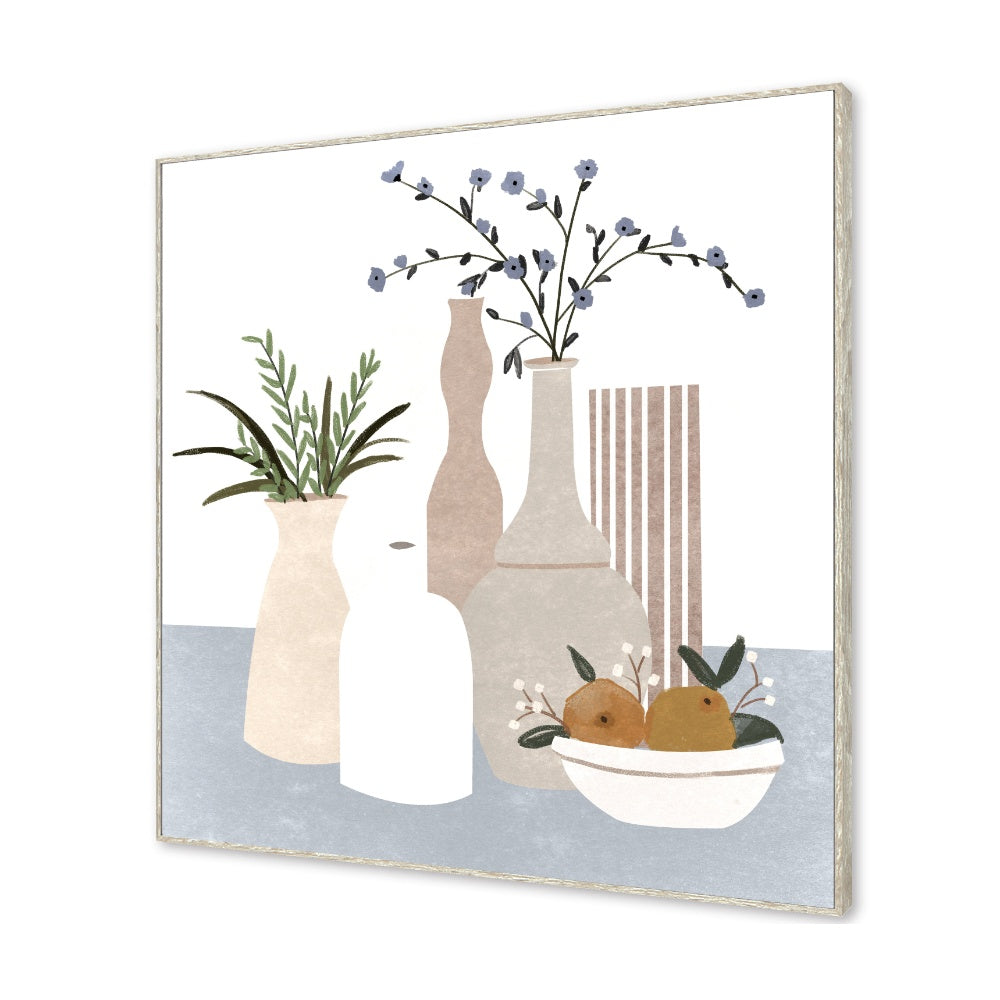 Verandah Pots Framed Canvas Set