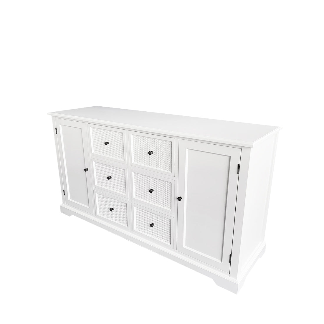 Hampton Sideboard with 2 Doors and 6 Drawers in White