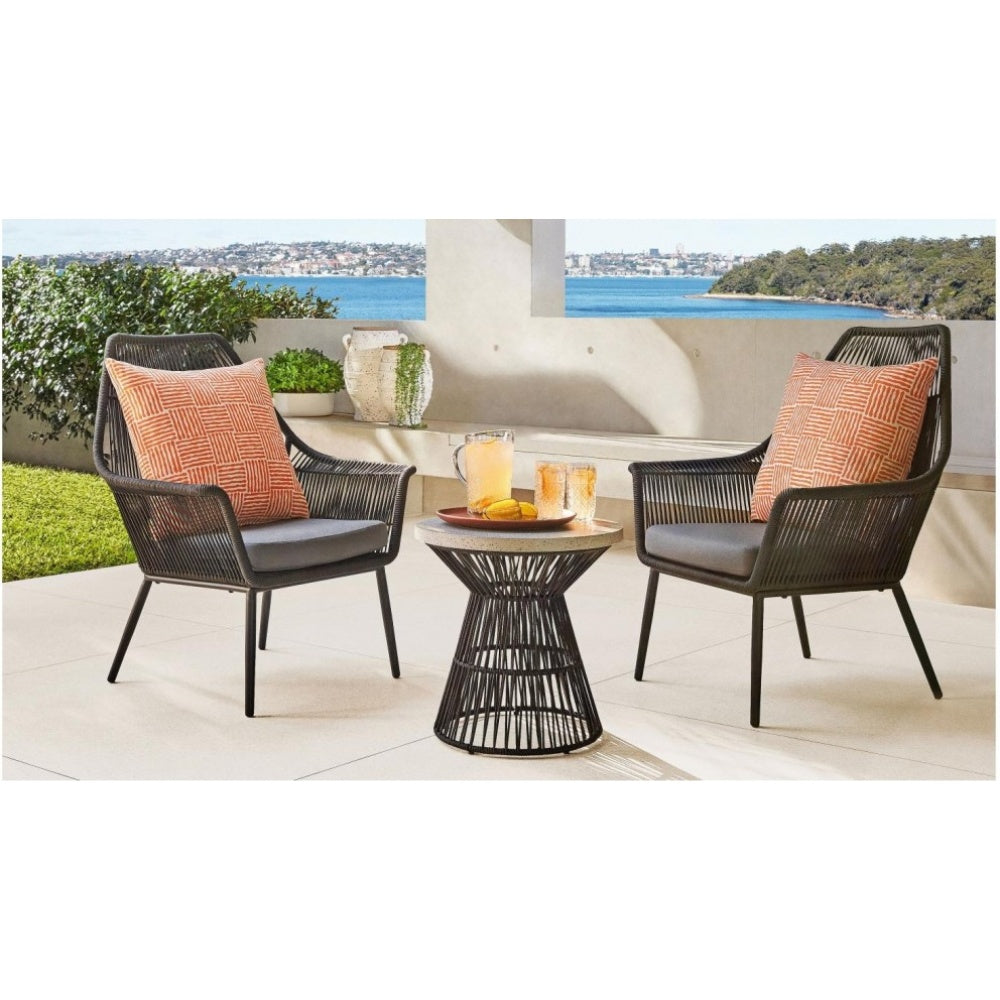 3PC Outdoor Chat Set - Black