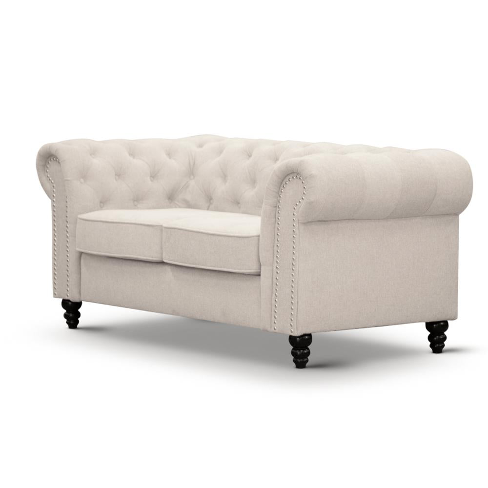 187CM Beige Hampton 2 Seat Lounge