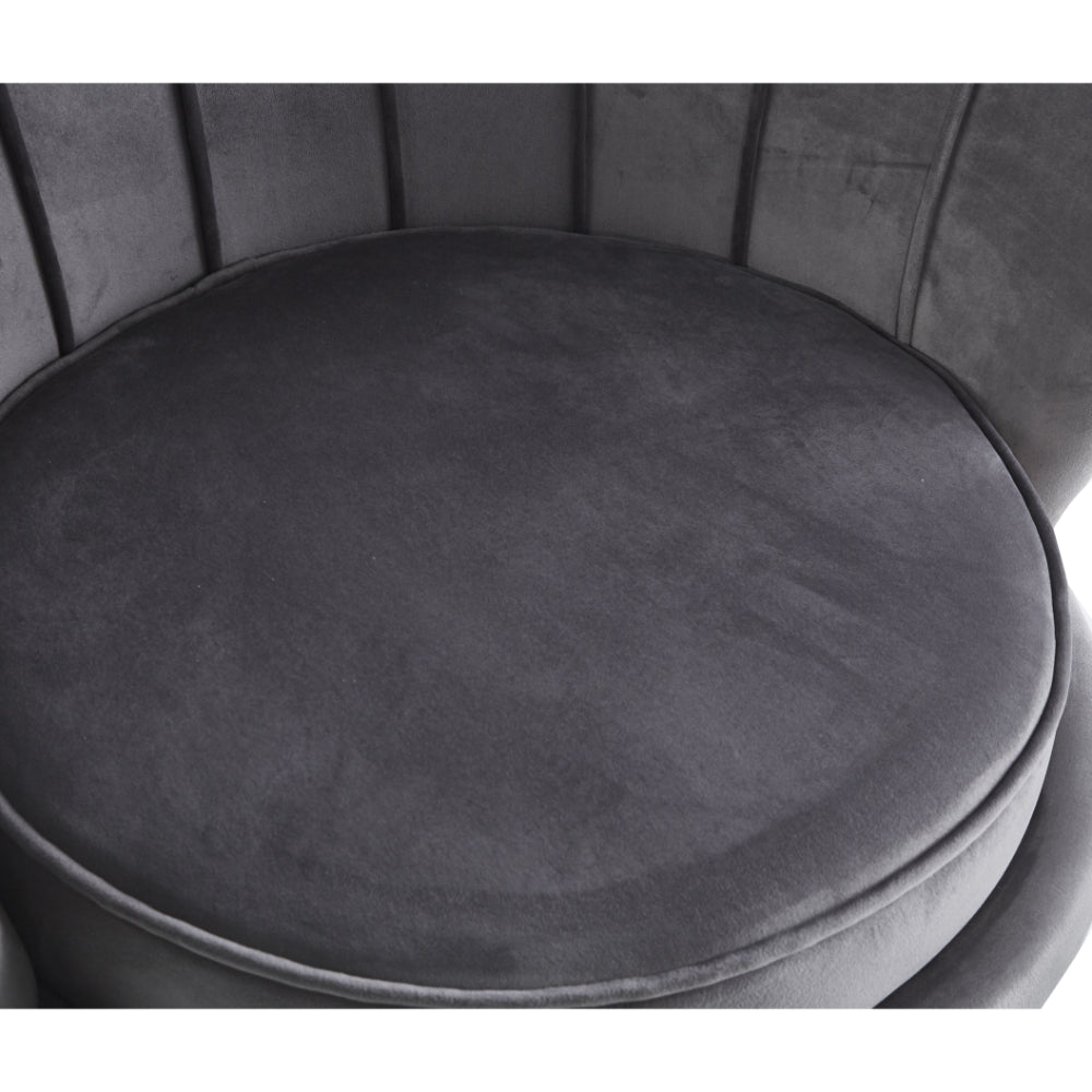 Grey Viola Velvet Sofa Chair