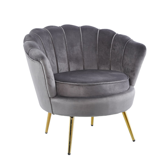 Grey Viola Velvet Sofa Chair