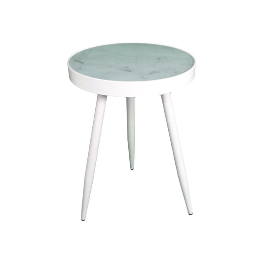 48cm Round Tea Table White