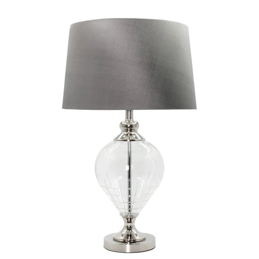 Sheraton Glass Lamp & Shade