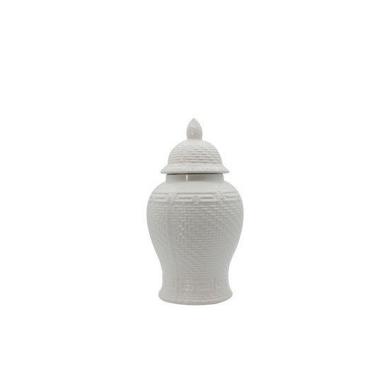 32cm White Zen Style Jar