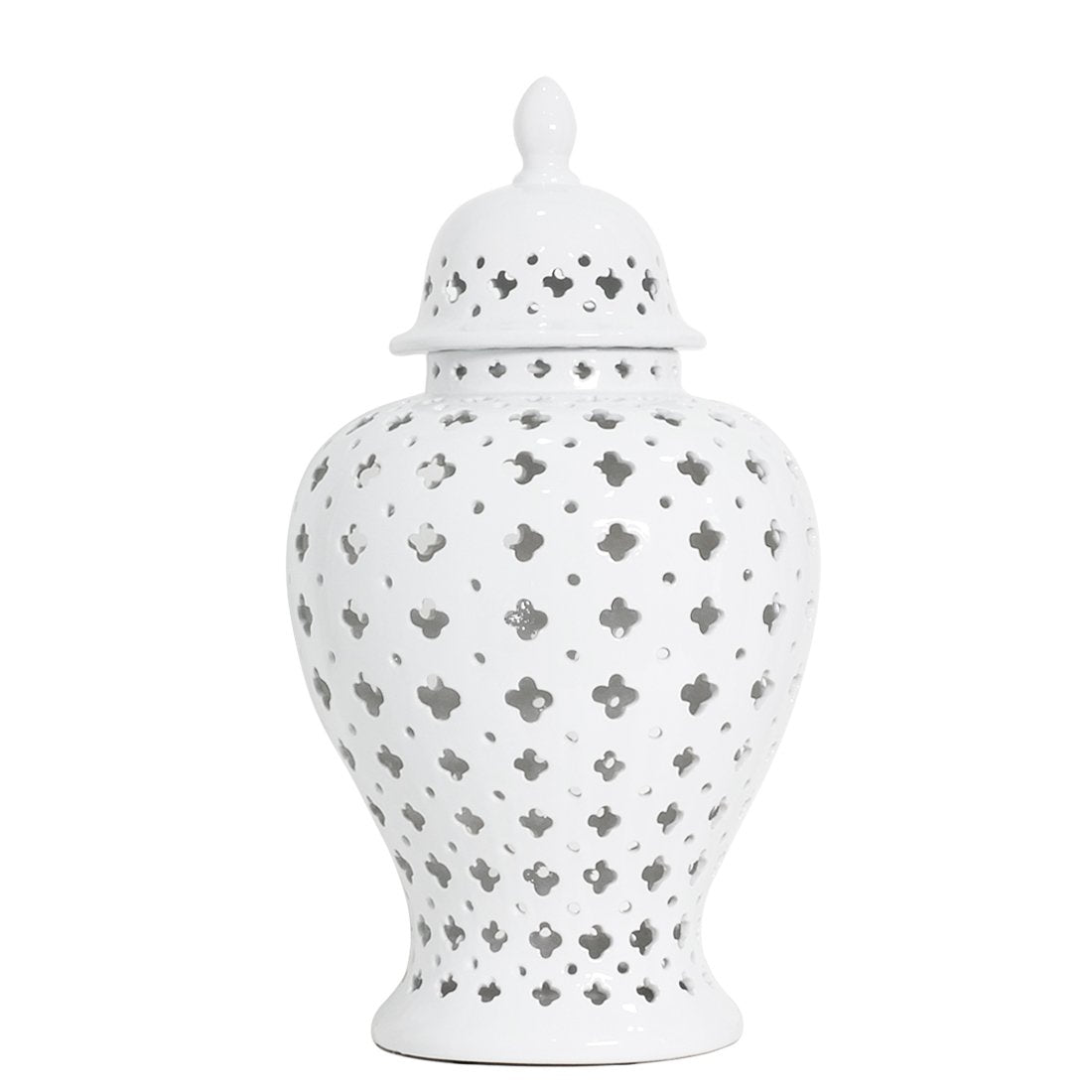 61cm White Hampton Lace Jar